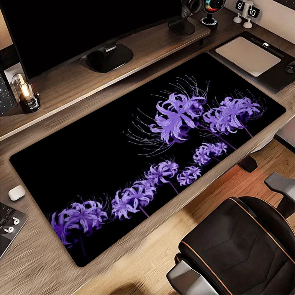 Desk Setup Blue - XXL Mousepad Gothic Lycoris Radiata Red