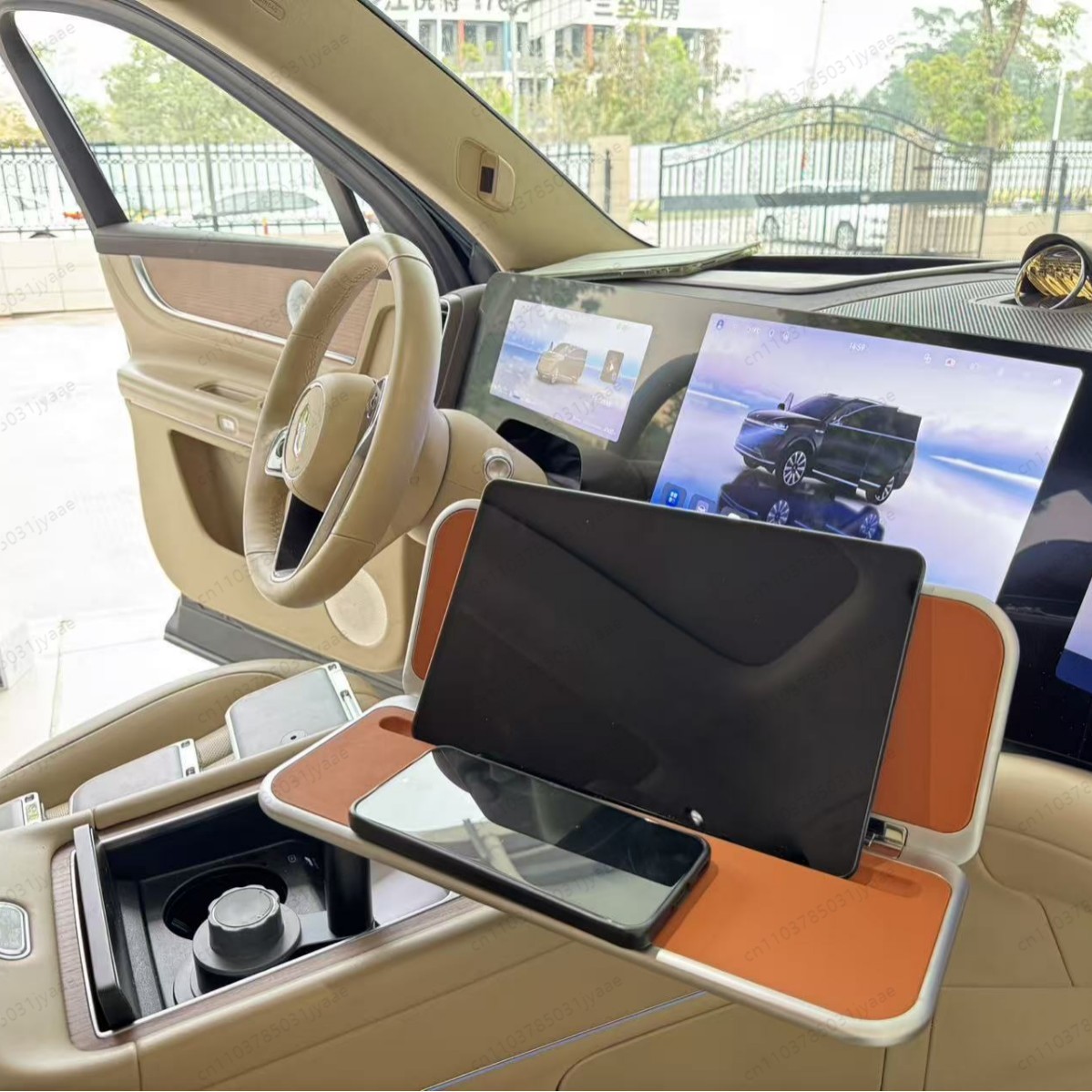 Desk Setup With Laptop - New Car Foldable Tray Table, Portable
