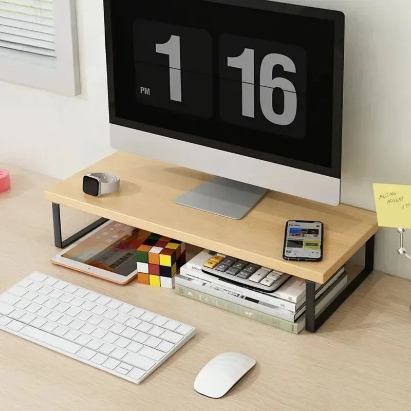 Desk Setup Home Office - Elevated Monitor Riser Stand, Ergonomic Desktop