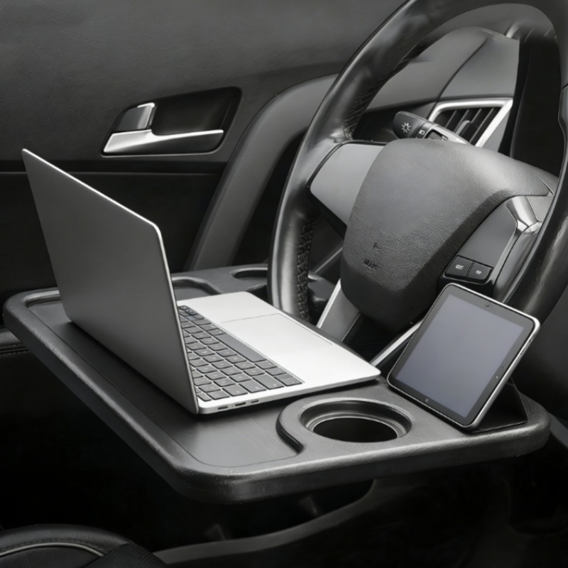 Desk Setup With Laptop - Car Steering Wheel Table Universal Steering
