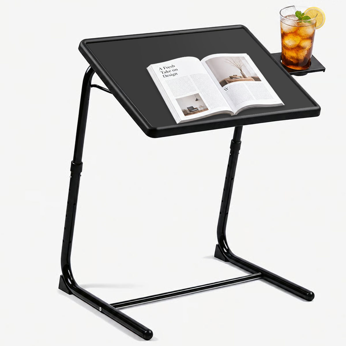 Desk Setup With Laptop - Adjustable Laptop Bed Table 6‑Level Height