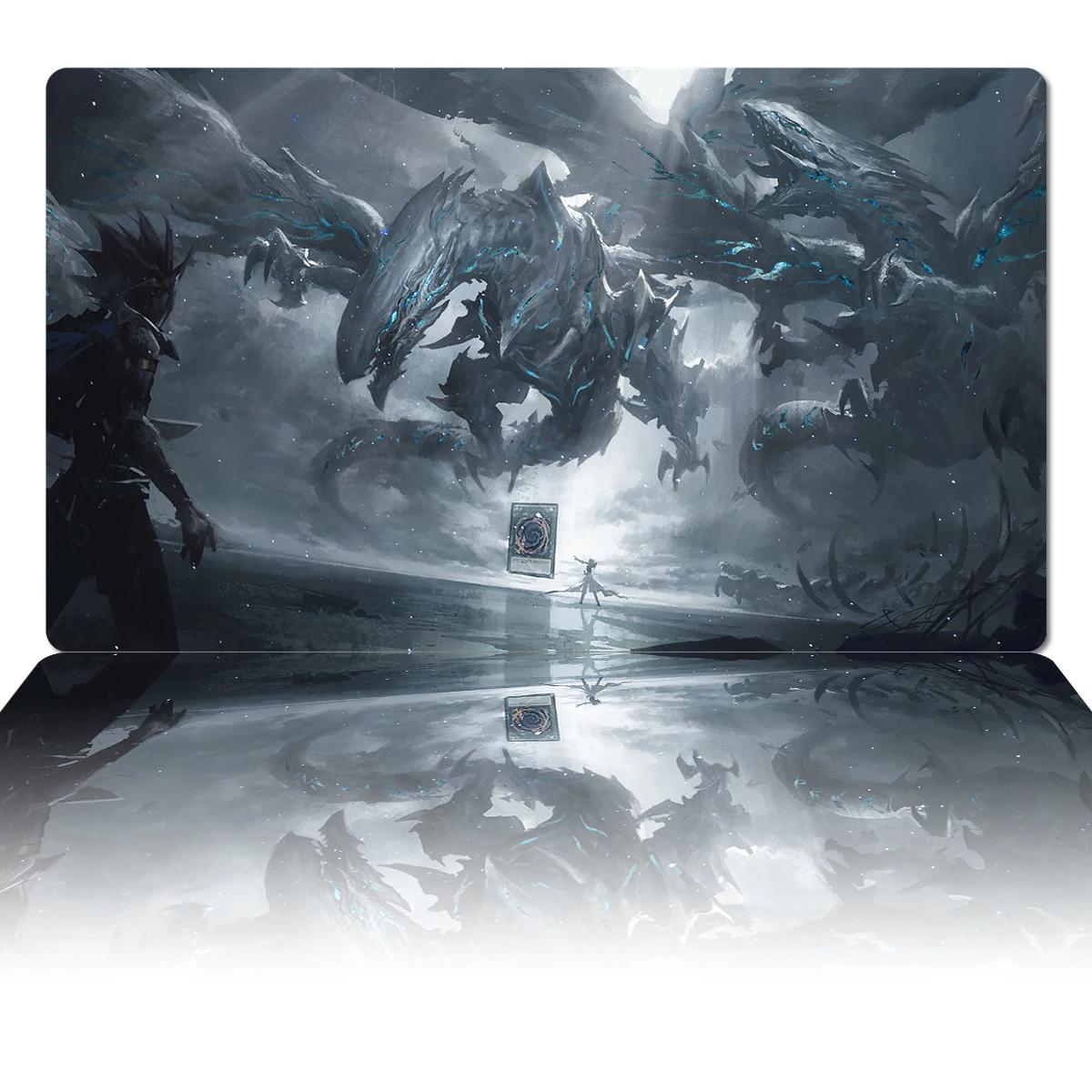 Desk Setup Blue - YuGiOh Playmat Neo Blue-Eyes Ultimate Dragon