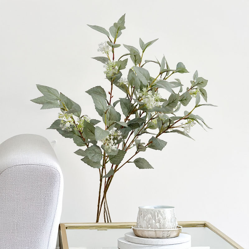 Desk Setup Green - 95CM Artificial Green Plants Mountain Leaves