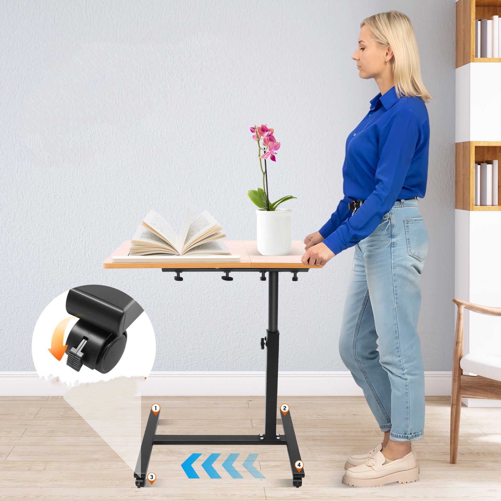 Mobile Laptop Table Adjustable - огляд і ціна Desk Setup With Laptop