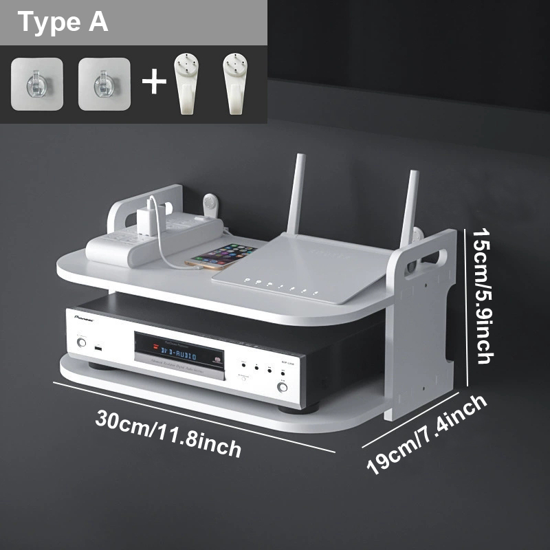 Wall-Mounted Router Cable Orga - огляд і ціна Desk Setup With Tv