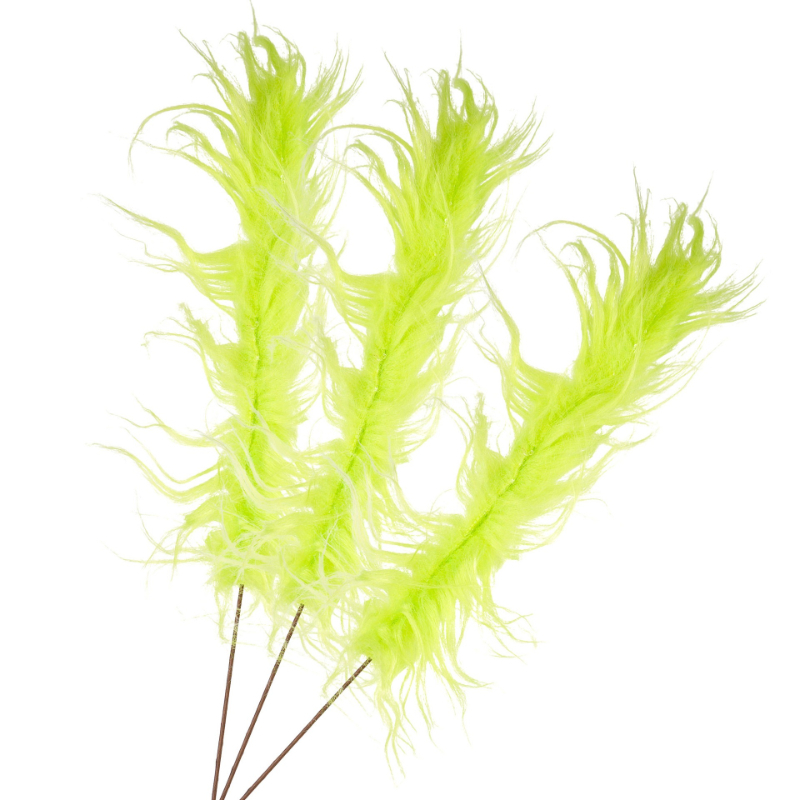 Fluffy Green Grinch Twig Picks - огляд і ціна Desk Setup Green