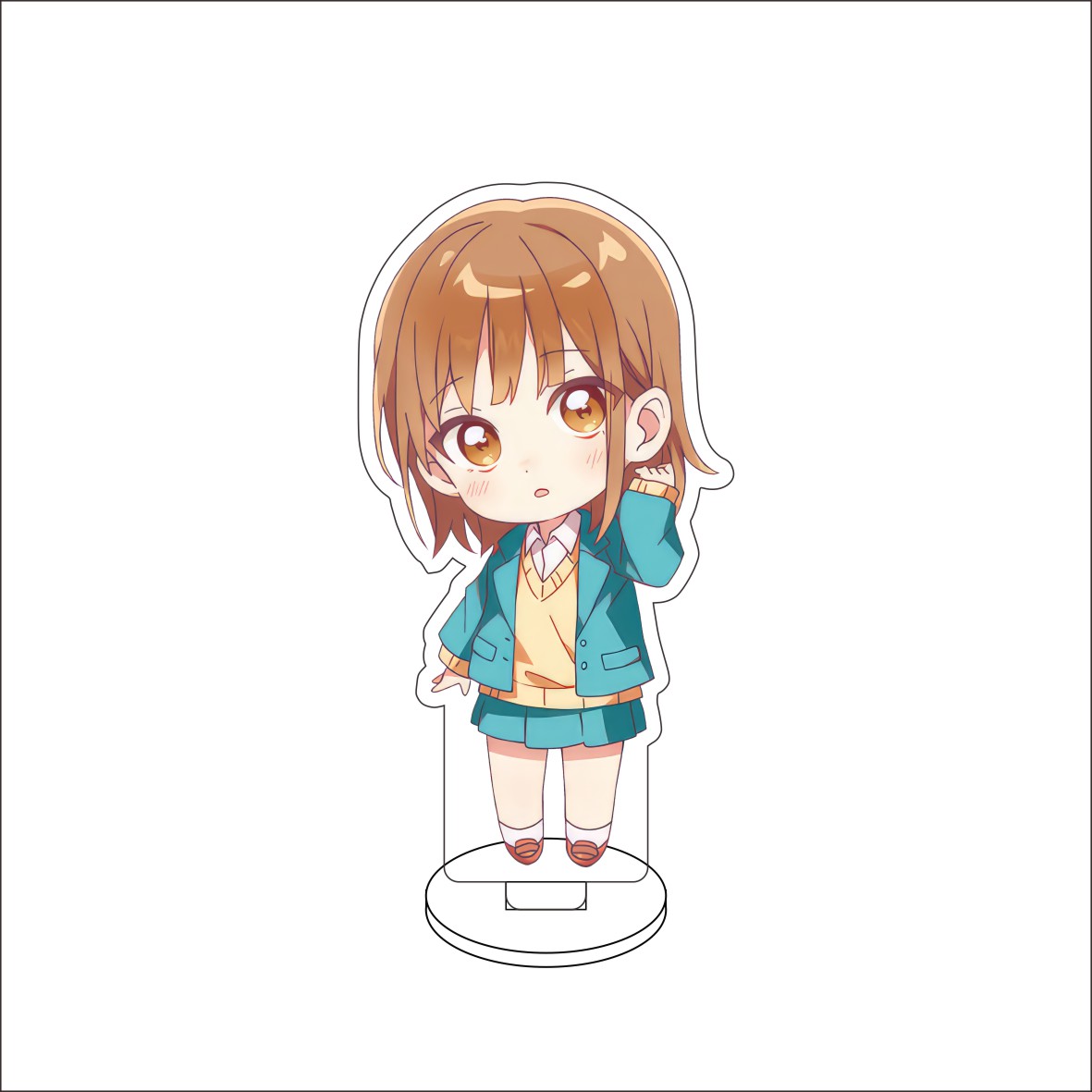 10CM Anime Blue Box Figure Sta - огляд і ціна Desk Setup Blue
