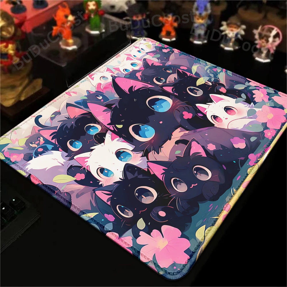 18x22cm Small Rug Black Cat Cl - огляд і ціна Desk Setup Blue