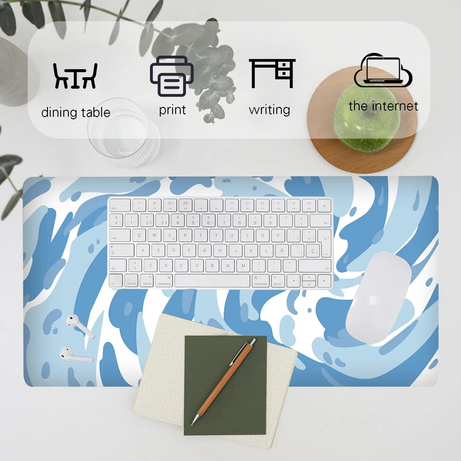 Light Blue Camo Swirl Pattern  - огляд і ціна Desk Setup Blue
