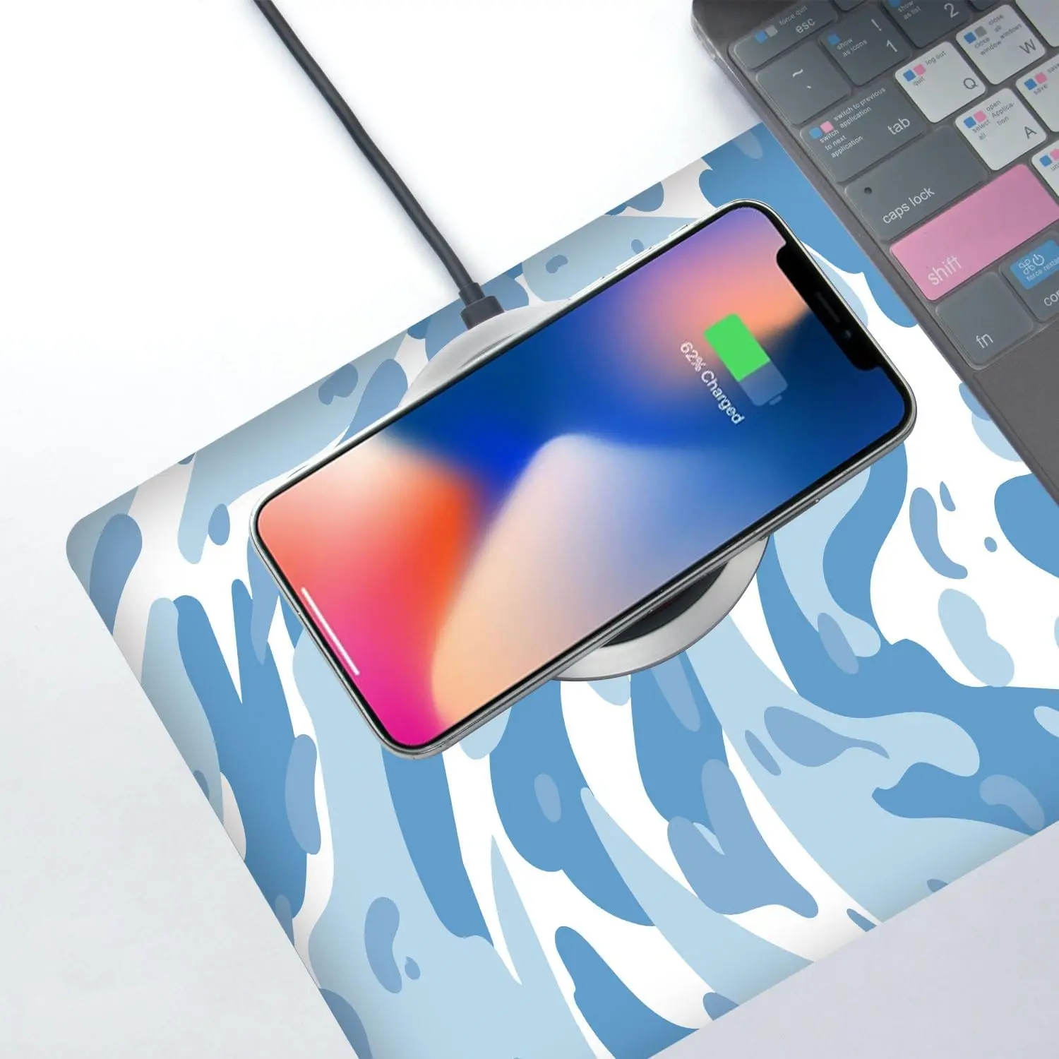 Light Blue Camo Swirl Pattern  - огляд і ціна Desk Setup Blue