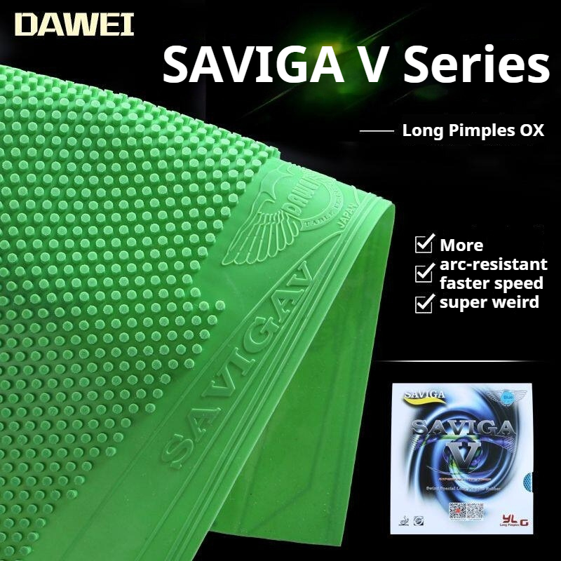 Table Tennis Rubber DAWEI SAVI - огляд і ціна Desk Setup Green