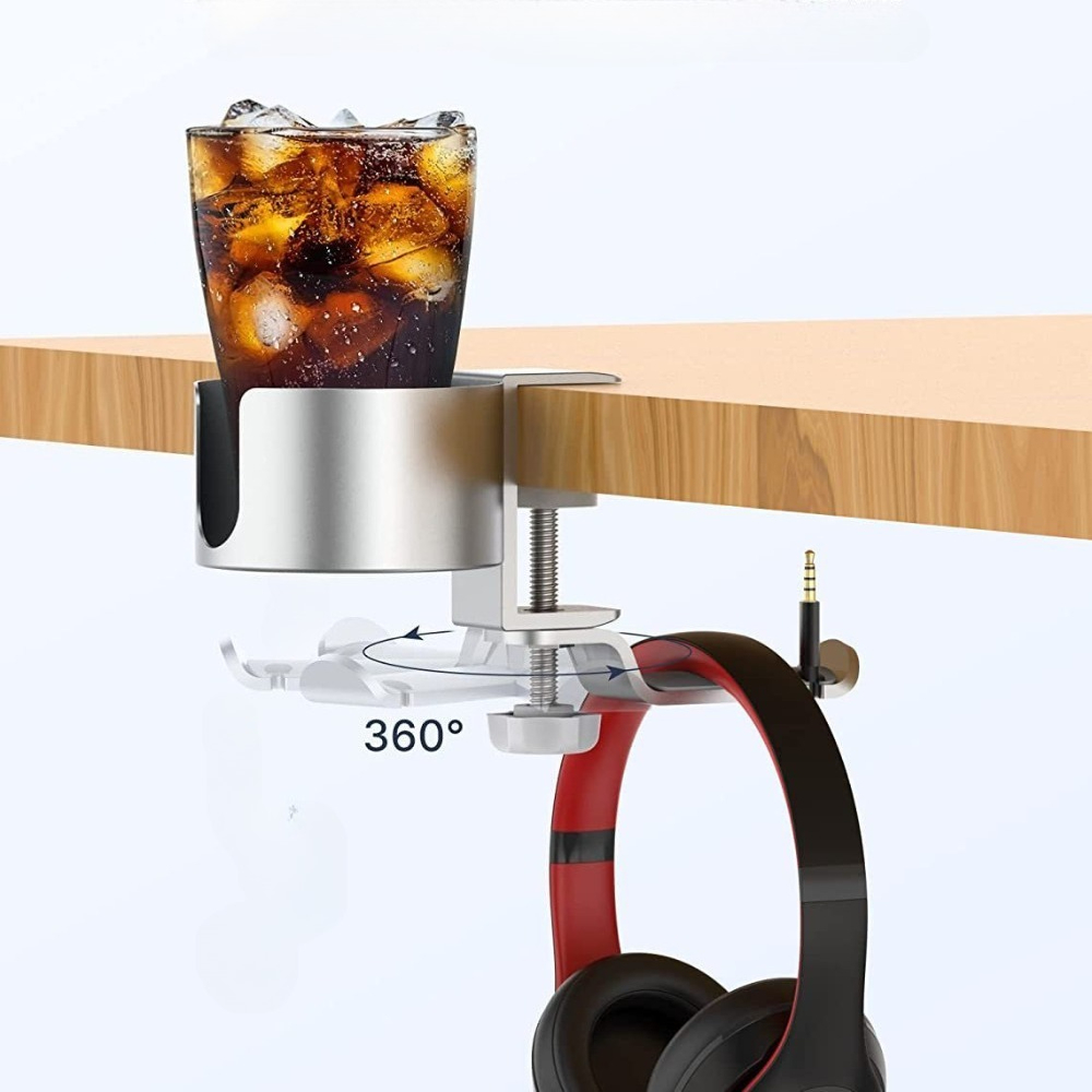 Premium Rotating Cup Holder Al - огляд і ціна Desk Setup Home Office