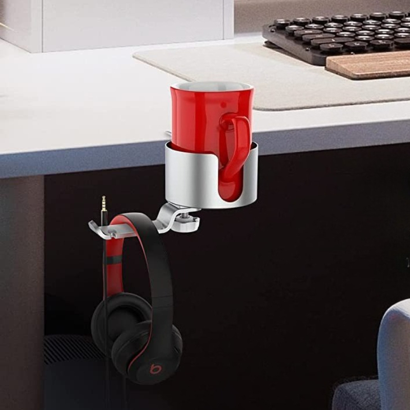 Premium Rotating Cup Holder Al - огляд і ціна Desk Setup Home Office