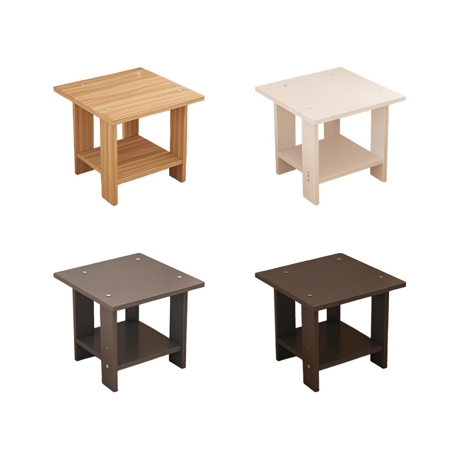 Wooden Double Layers Side Tabl - огляд і ціна Desk Setup With Laptop