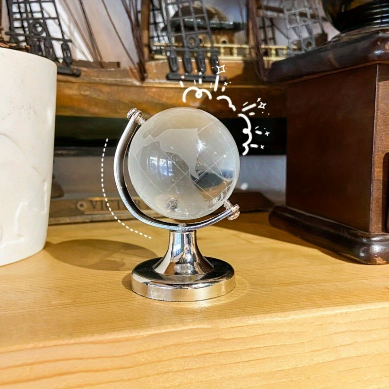 1pc Mini Crystal Globe Decor C - огляд і ціна Desk Setup Home Office