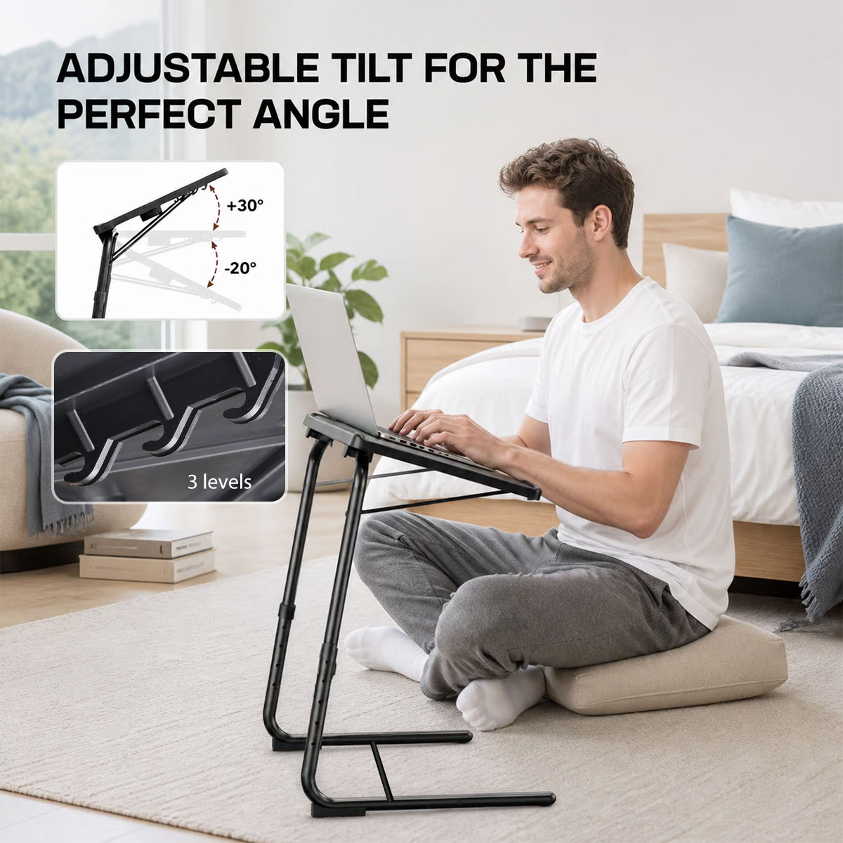 Adjustable Laptop Bed Table 6‑ - огляд і ціна Desk Setup With Laptop