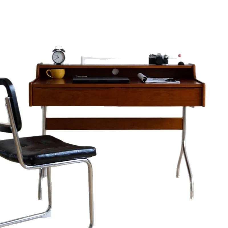 Retro Solid Wood Desk Compact  - огляд і ціна Desk Setup For Studying