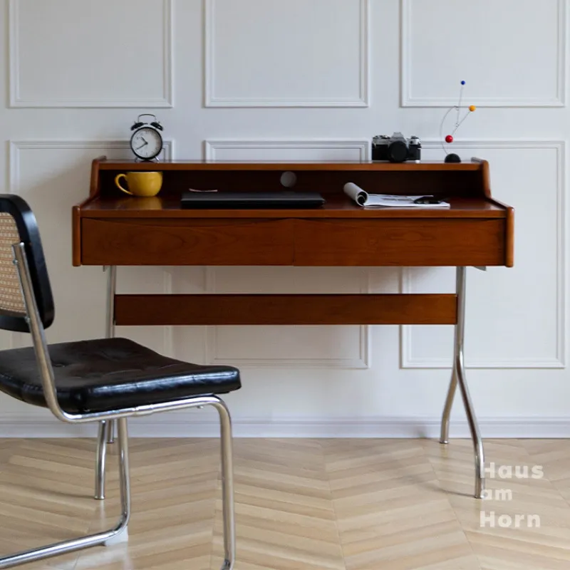 Retro Solid Wood Desk Compact  - огляд і ціна Desk Setup For Studying