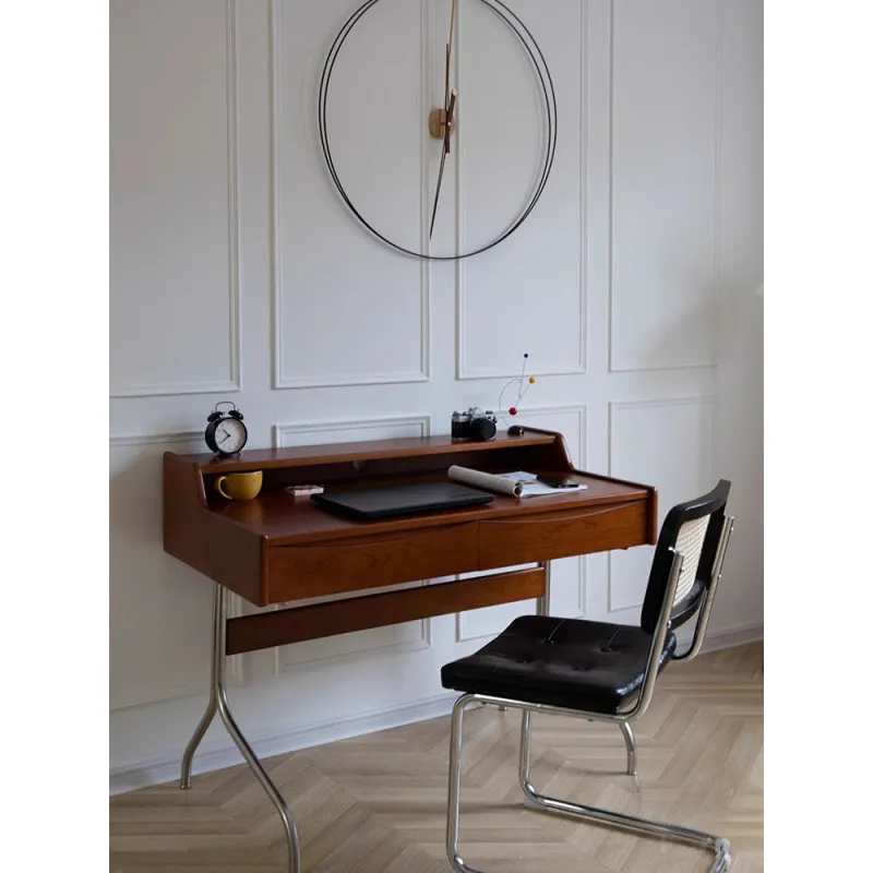 Retro Solid Wood Desk Compact  - огляд і ціна Desk Setup For Studying