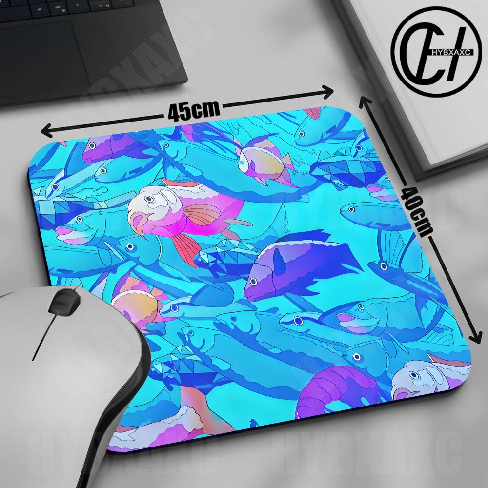 HYBXAXC Mouse Pad Cute Fish De - огляд і ціна Desk Setup Blue