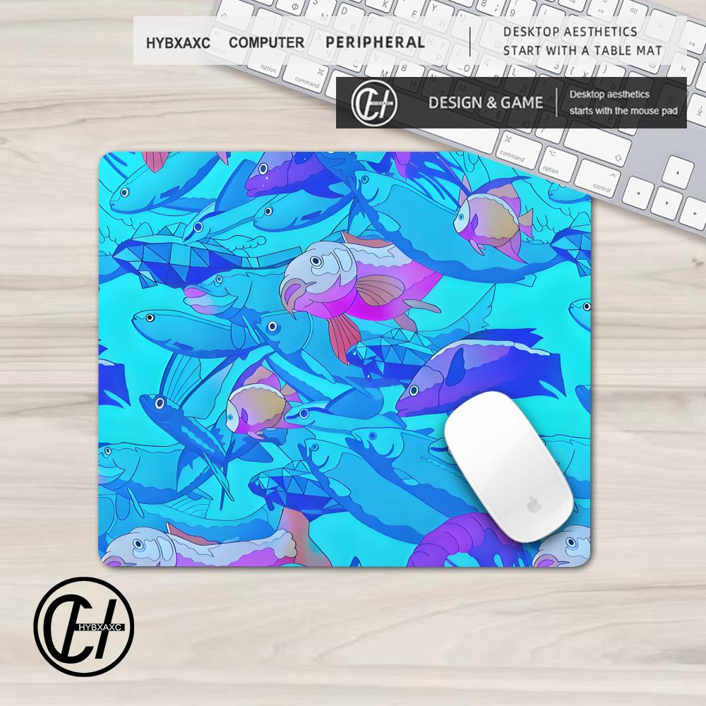 HYBXAXC Mouse Pad Cute Fish De - огляд і ціна Desk Setup Blue