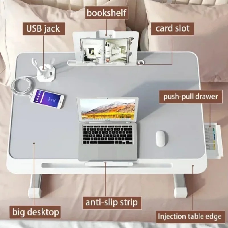 Laptop Bed Tray Table Adjustab - огляд і ціна Desk Setup With Laptop