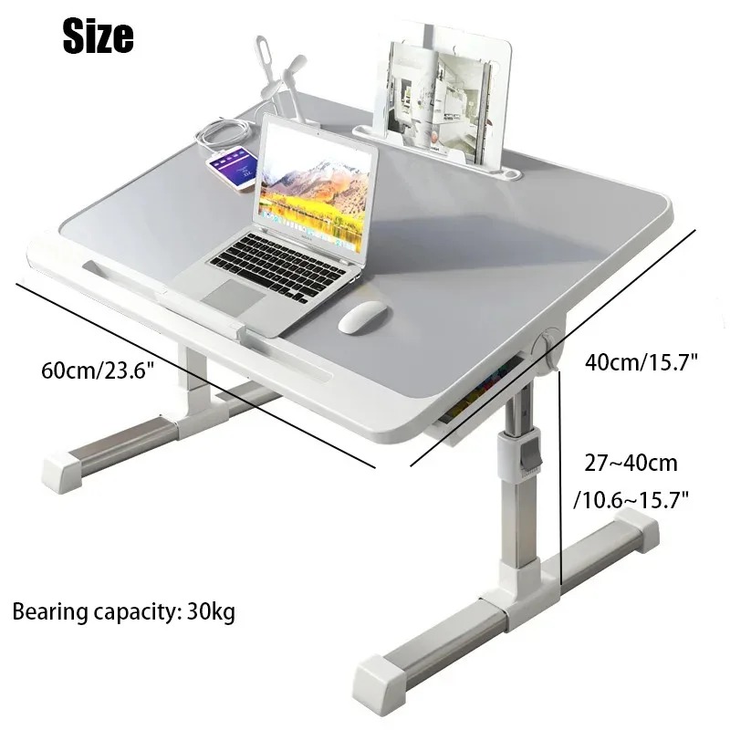 Laptop Bed Tray Table Adjustab - огляд і ціна Desk Setup With Laptop