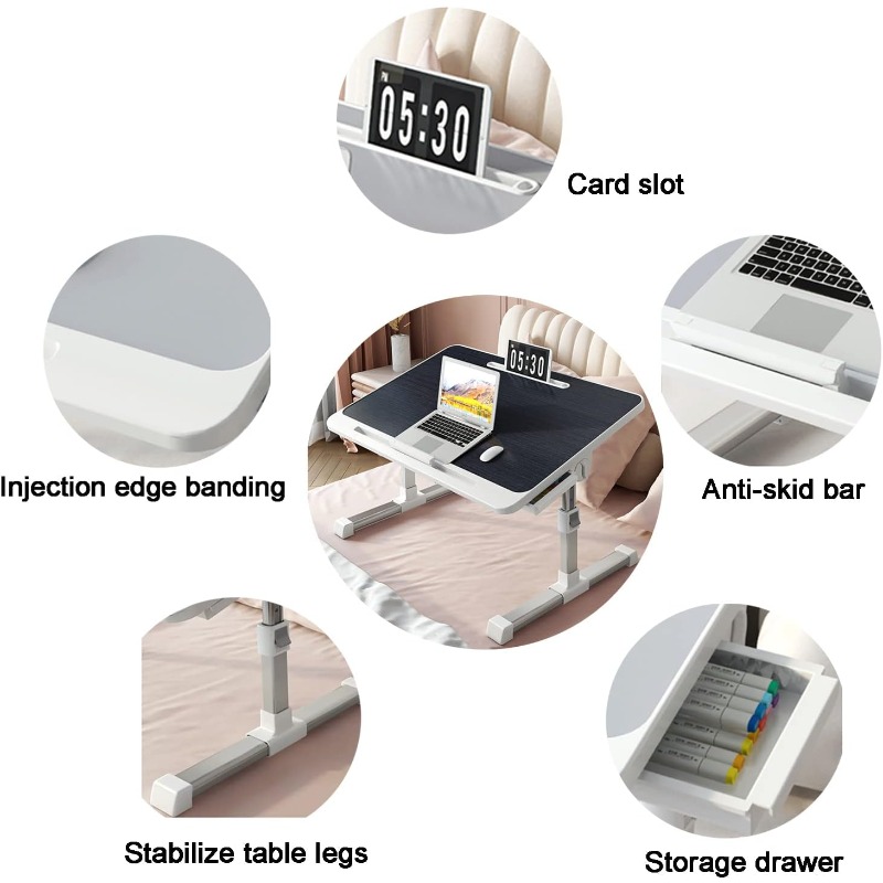 Laptop Bed Tray Table Adjustab - огляд і ціна Desk Setup With Laptop
