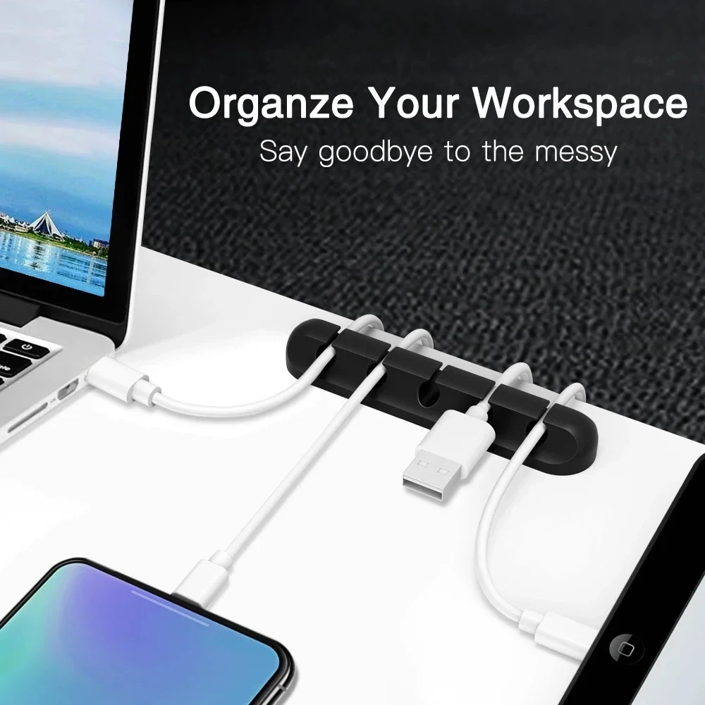 Silicone USB Cable Organizer U - огляд і ціна Desk Setup Organization