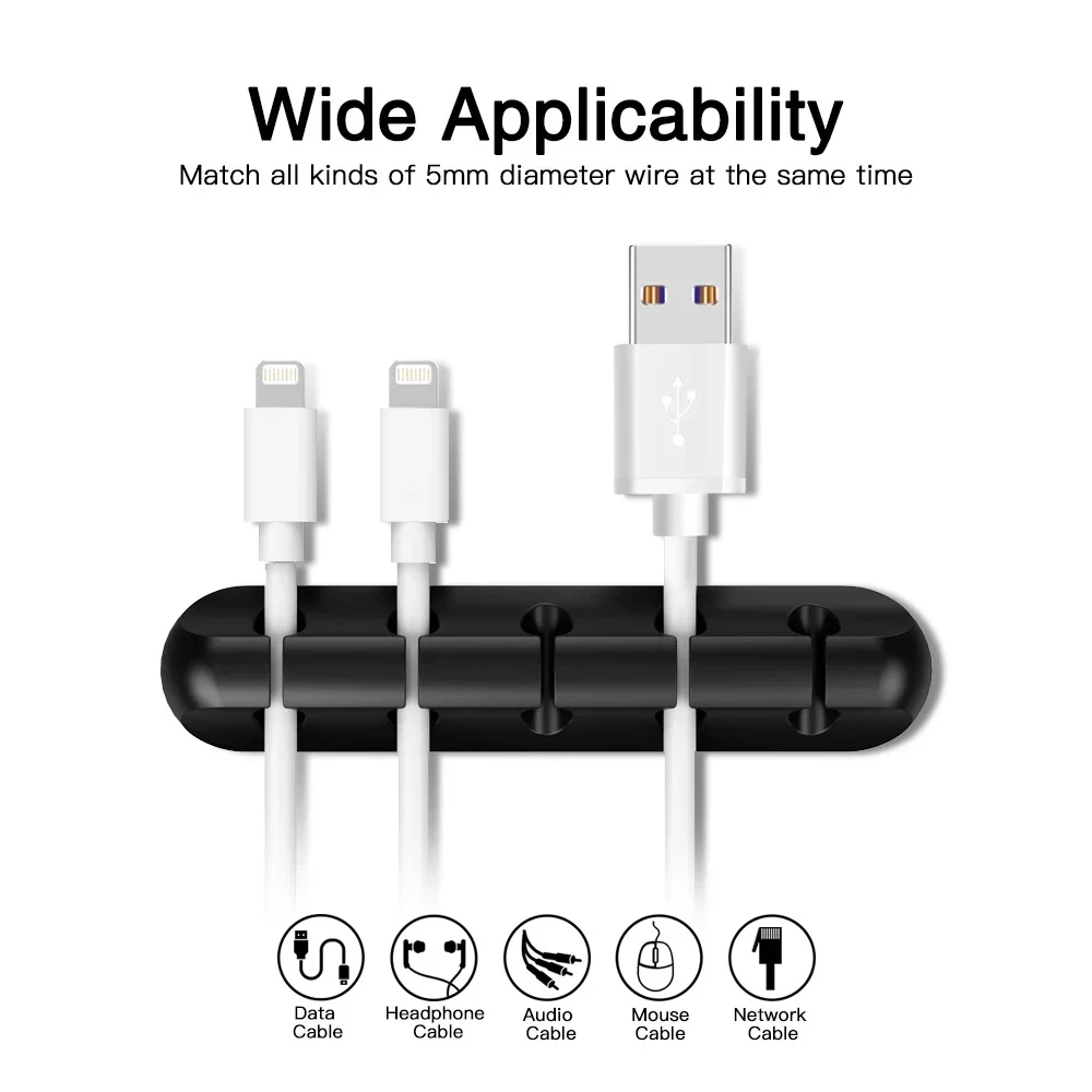 Silicone USB Cable Organizer U - огляд і ціна Desk Setup Organization