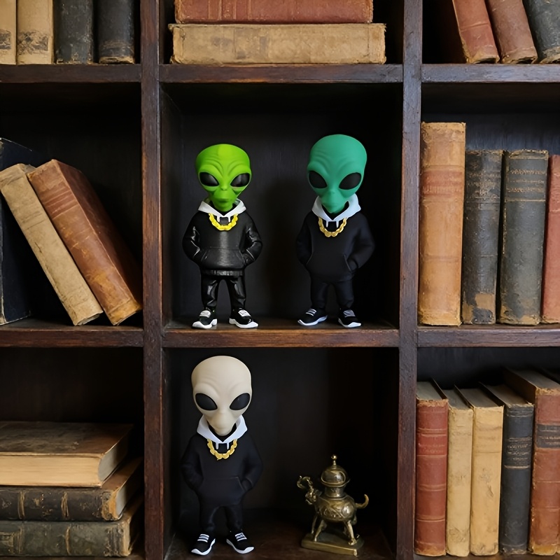 1 Piece Green Alien Figure wit - огляд і ціна Desk Setup Green