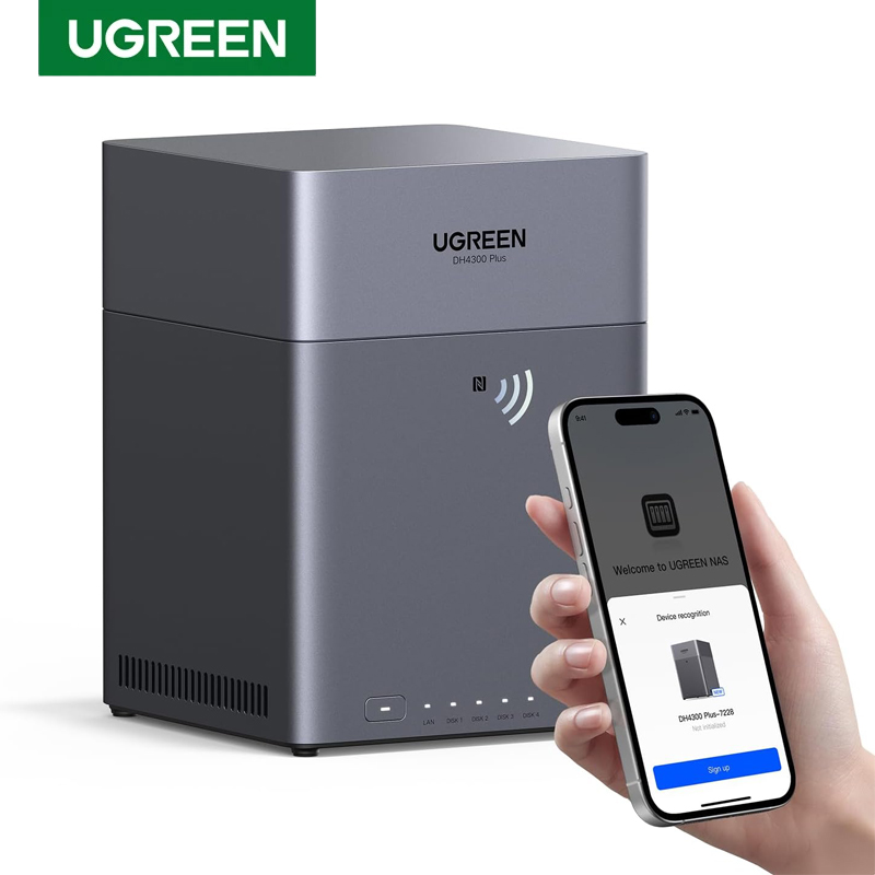 UGREEN NAS DH4300 Plus 4 Bay D - огляд і ціна Desk Setup Organization